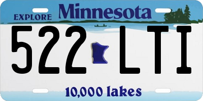 MN license plate 522LTI