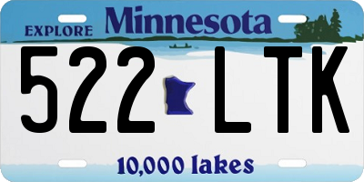 MN license plate 522LTK