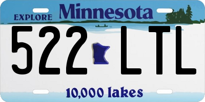 MN license plate 522LTL