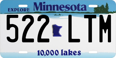 MN license plate 522LTM