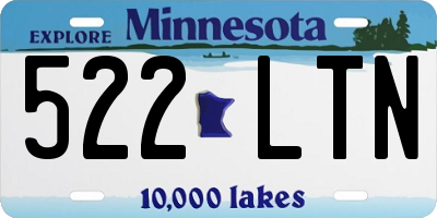 MN license plate 522LTN