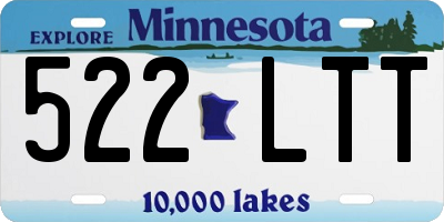 MN license plate 522LTT