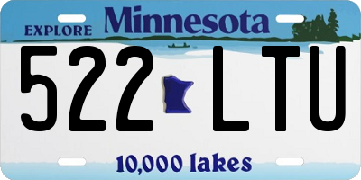 MN license plate 522LTU