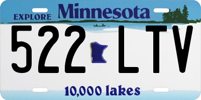 MN license plate 522LTV