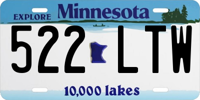 MN license plate 522LTW
