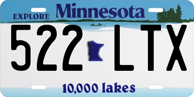 MN license plate 522LTX