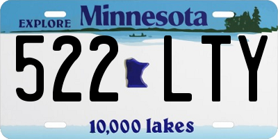 MN license plate 522LTY