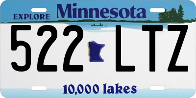 MN license plate 522LTZ