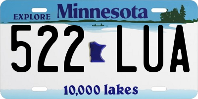 MN license plate 522LUA