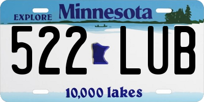 MN license plate 522LUB