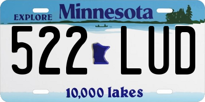 MN license plate 522LUD