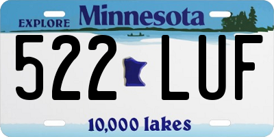 MN license plate 522LUF