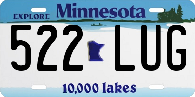 MN license plate 522LUG
