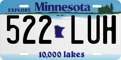 MN license plate 522LUH