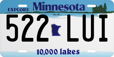 MN license plate 522LUI