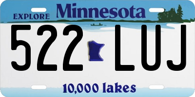 MN license plate 522LUJ
