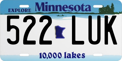 MN license plate 522LUK