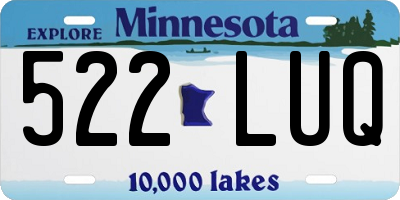 MN license plate 522LUQ