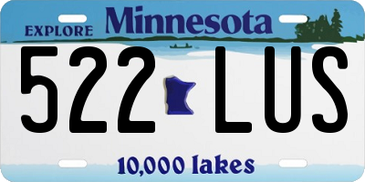 MN license plate 522LUS