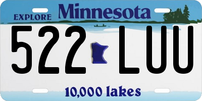 MN license plate 522LUU