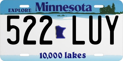MN license plate 522LUY