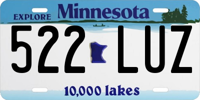 MN license plate 522LUZ