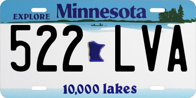 MN license plate 522LVA