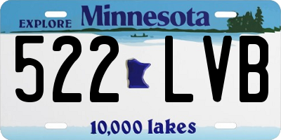 MN license plate 522LVB