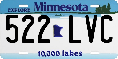MN license plate 522LVC
