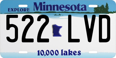MN license plate 522LVD