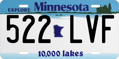 MN license plate 522LVF