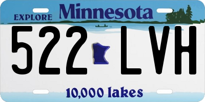 MN license plate 522LVH