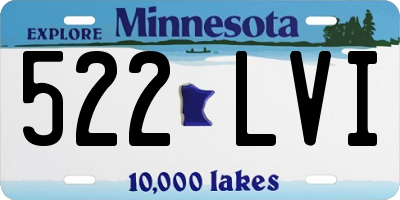 MN license plate 522LVI