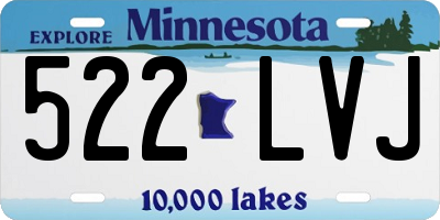 MN license plate 522LVJ