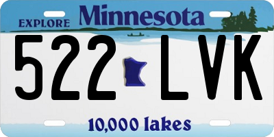 MN license plate 522LVK