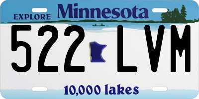 MN license plate 522LVM