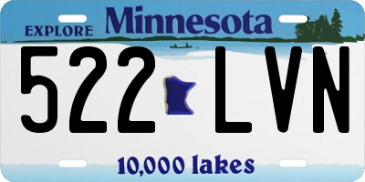 MN license plate 522LVN