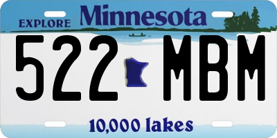 MN license plate 522MBM
