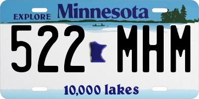MN license plate 522MHM