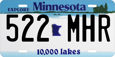 MN license plate 522MHR