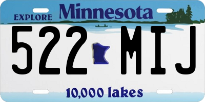 MN license plate 522MIJ