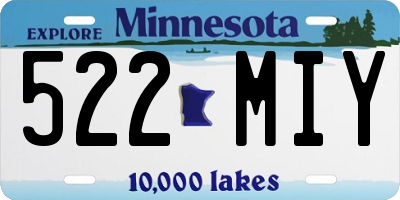 MN license plate 522MIY