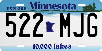 MN license plate 522MJG