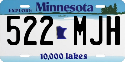 MN license plate 522MJH