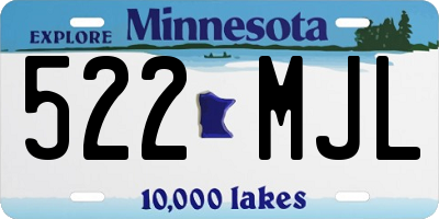 MN license plate 522MJL