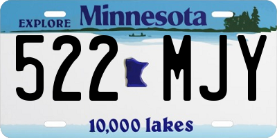 MN license plate 522MJY