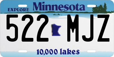 MN license plate 522MJZ