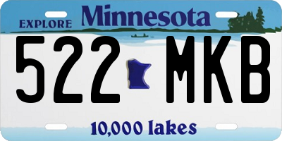 MN license plate 522MKB