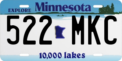 MN license plate 522MKC