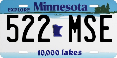MN license plate 522MSE